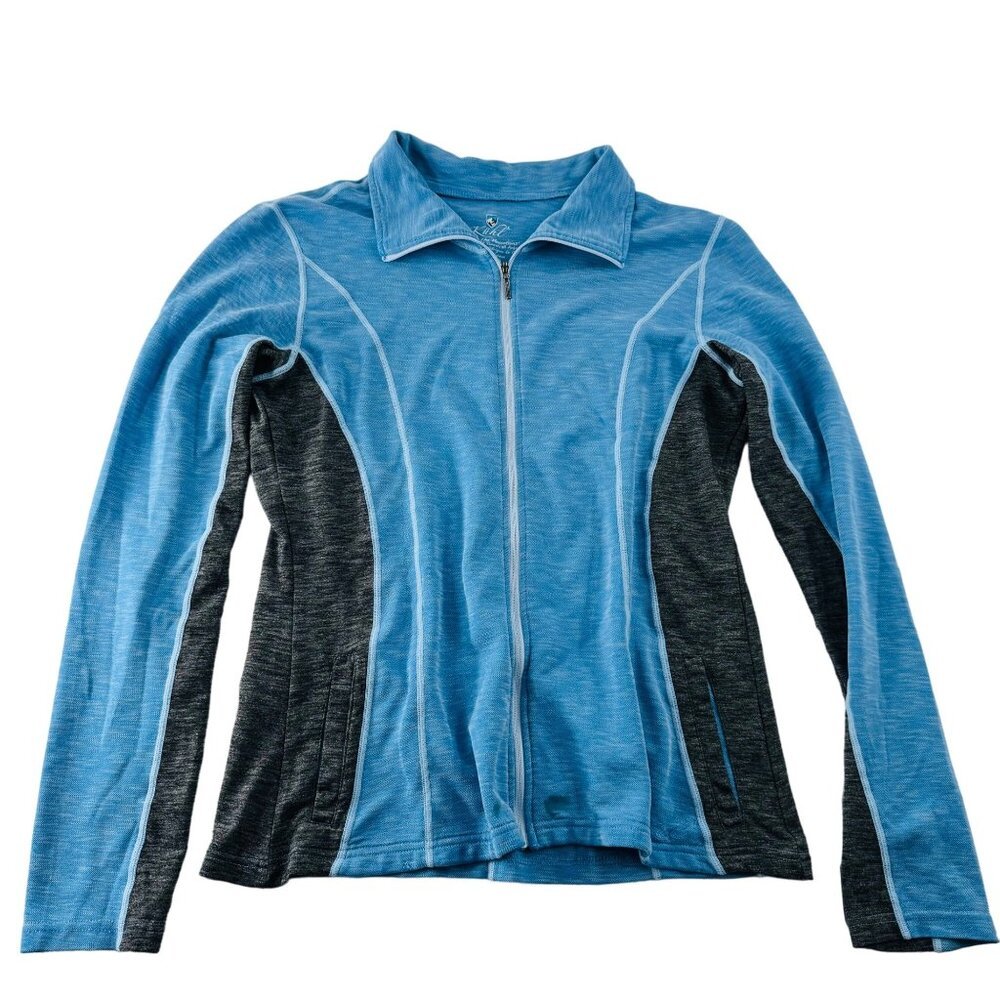 Kühl Womens Full-Zip Jacket M Blue‎ & Gray Tencel/Polyester Activewear Top